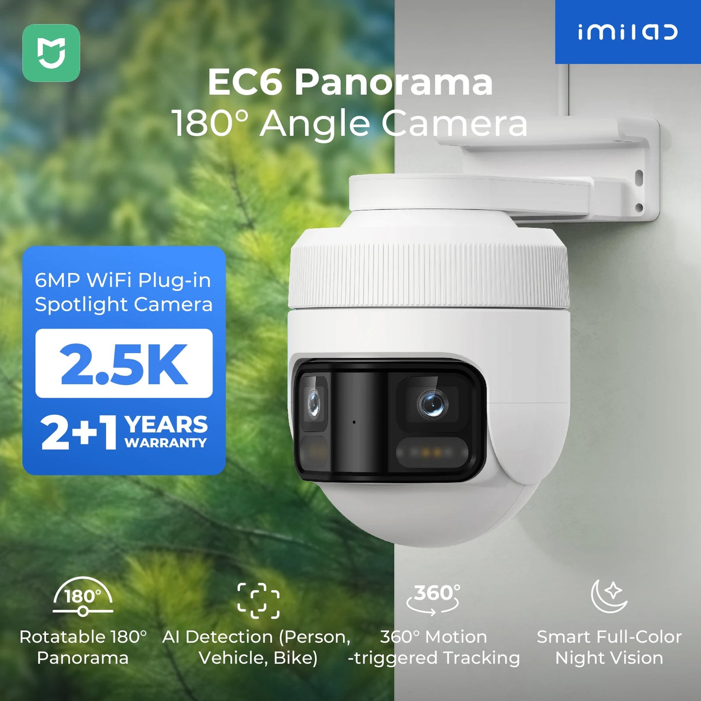 IMILAB New 3.5K 180° Panorama Outdoor Camera.