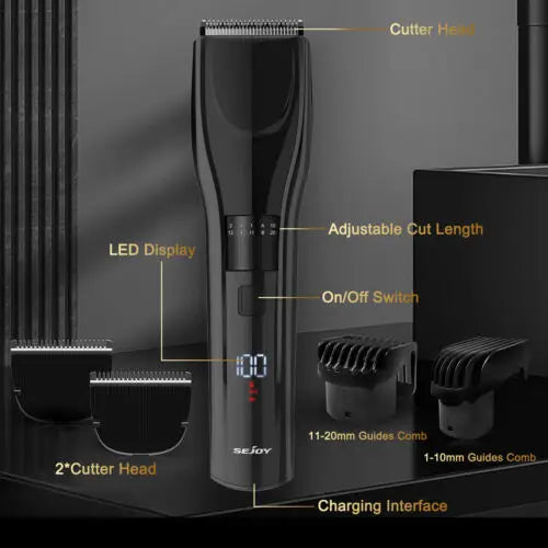 SEJOY Cordless Professional Hair Clippers Men Trimmer .