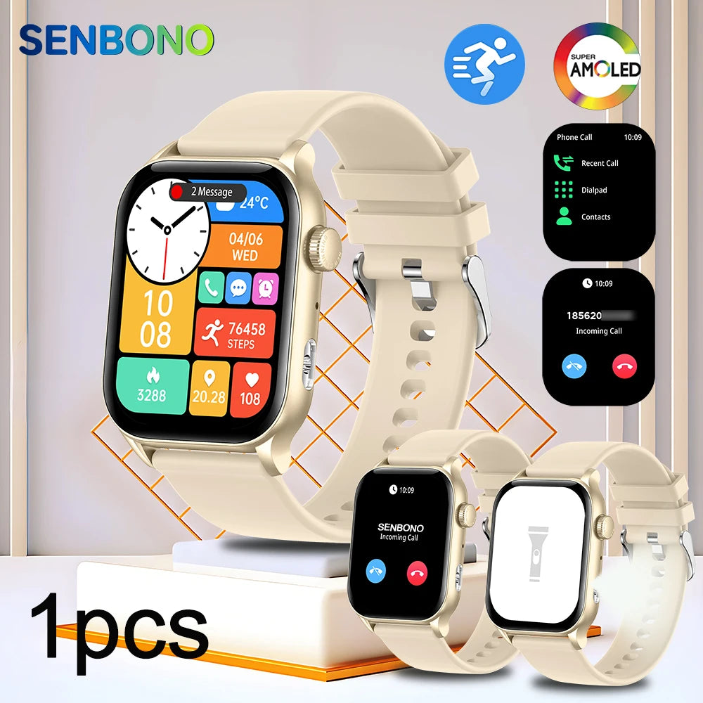 Smart Watch Bluetooth Call LED Flashlight Men, Women.