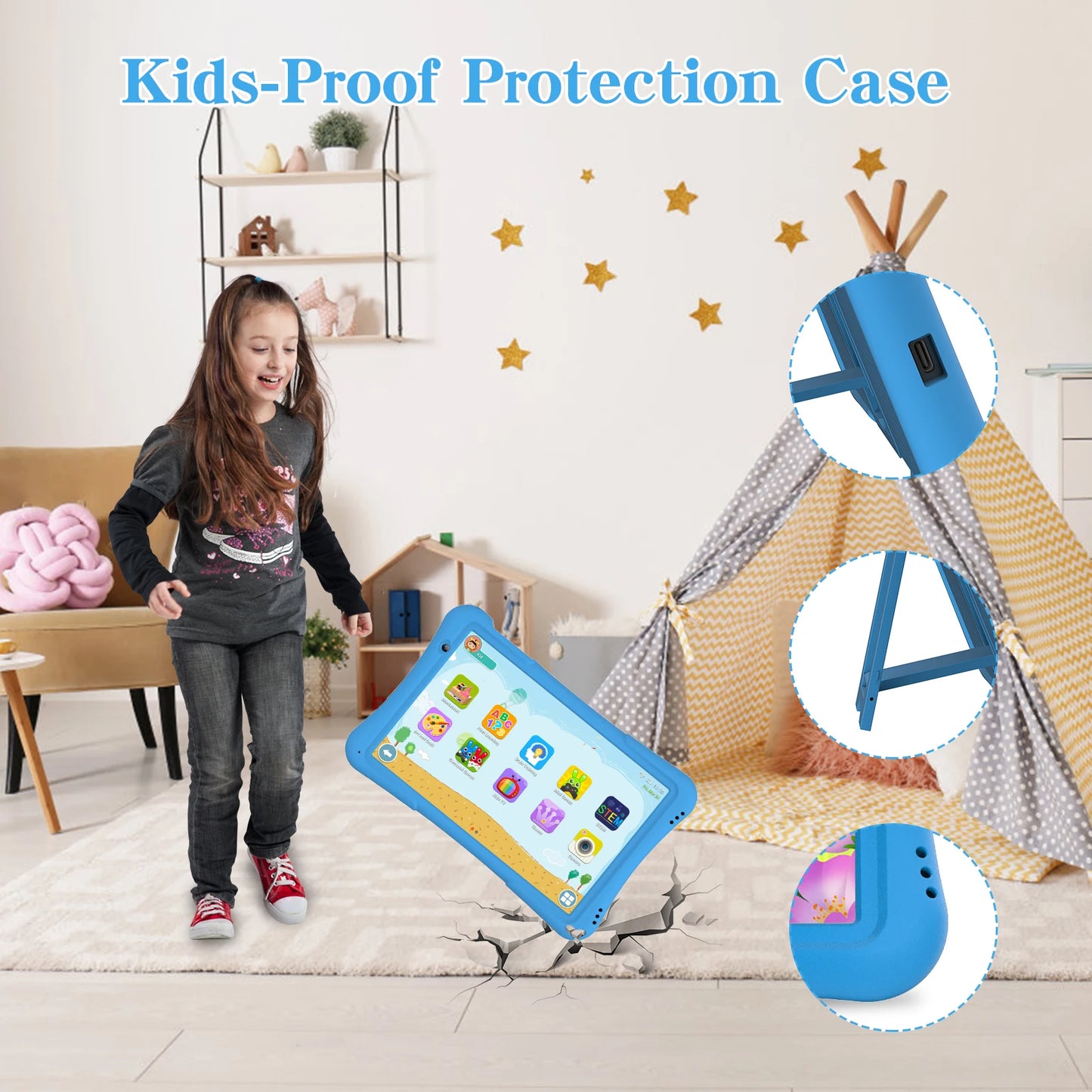 PRITOM 10 inch kids tablet Android 12