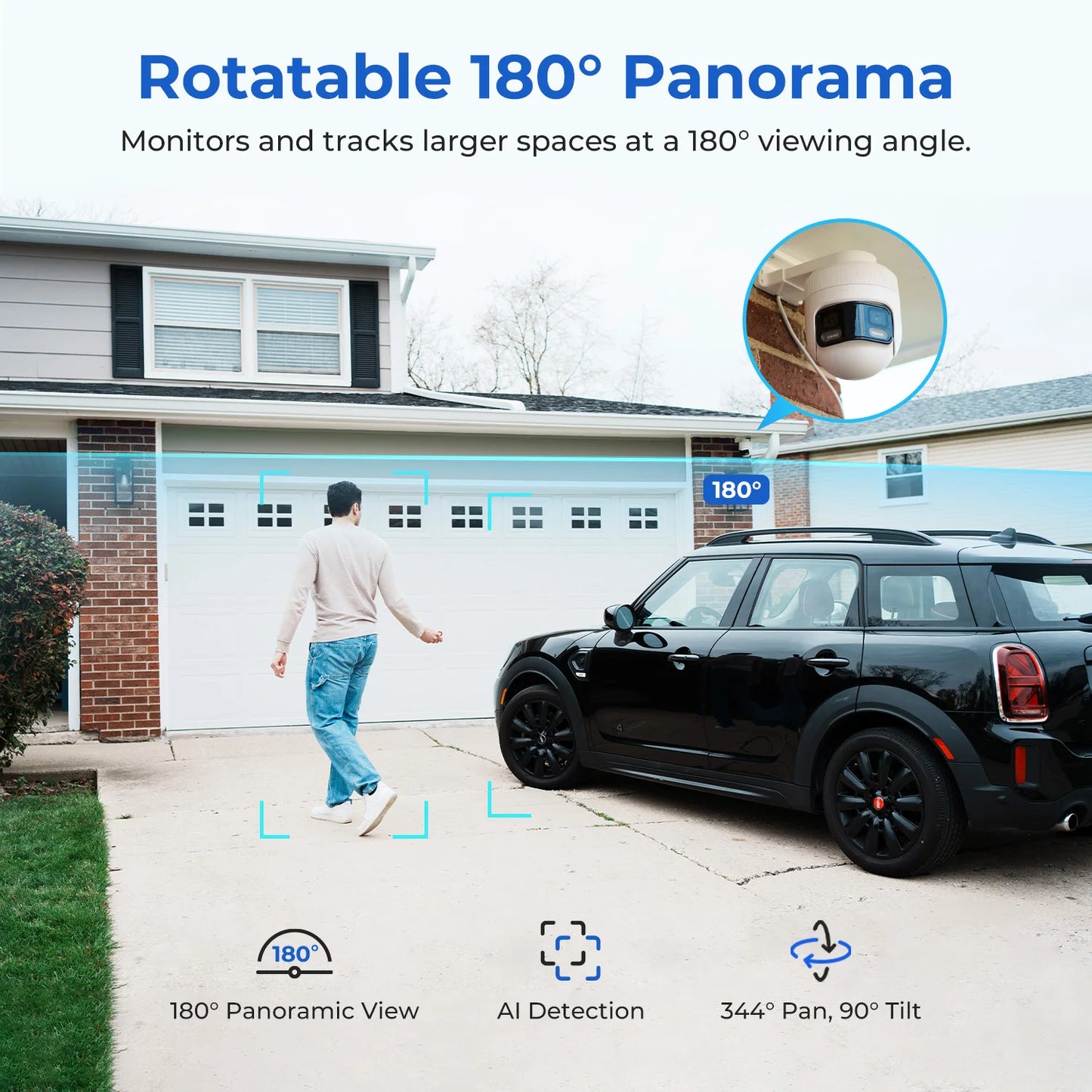 IMILAB New 3.5K 180° Panorama Outdoor Camera.