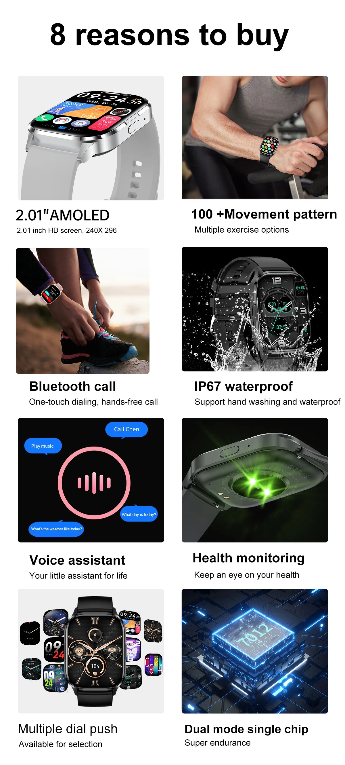 New AMOLED Screen Smart Watch Women's .