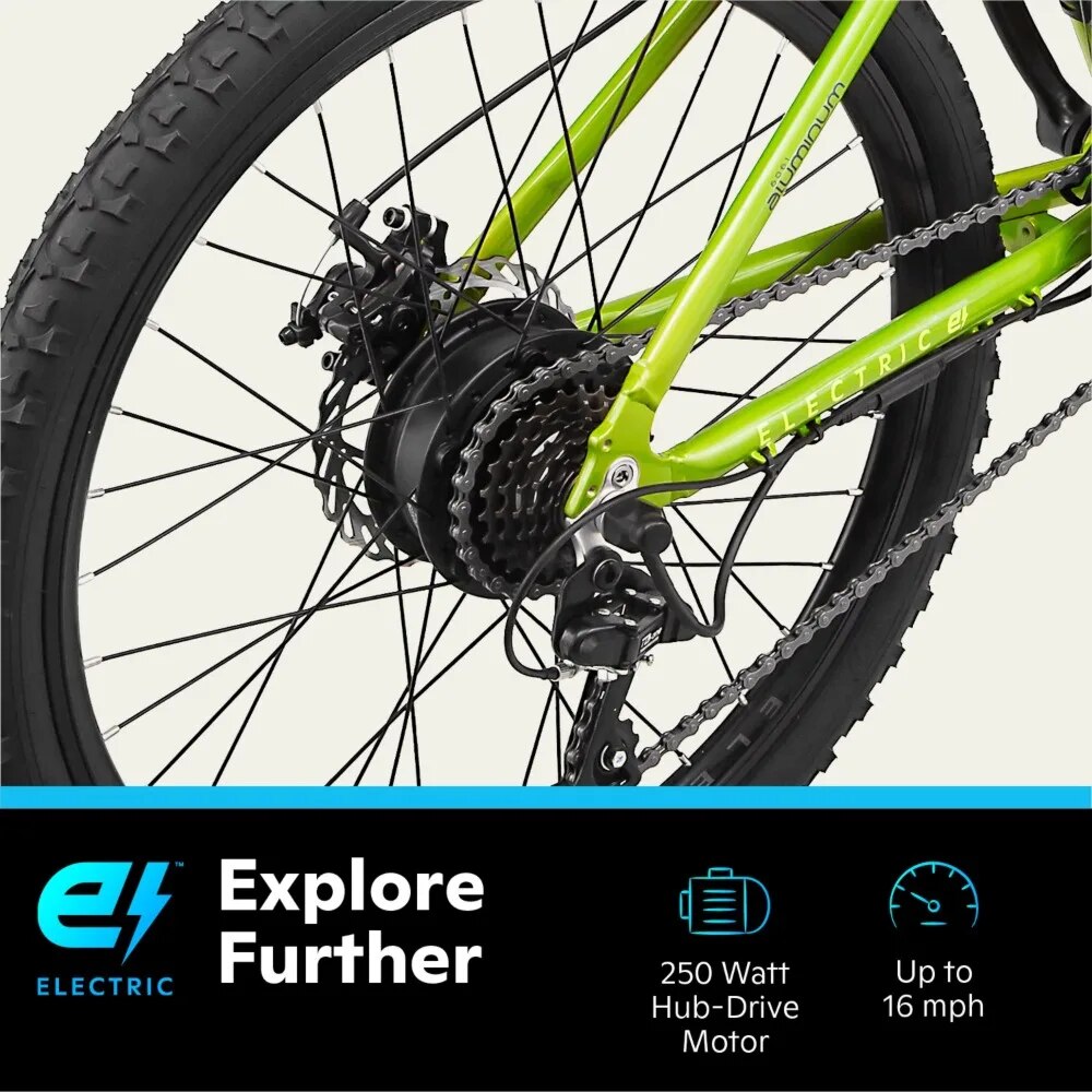 Schwinn 24" Boundary Electric Mountain Bike for Adults,