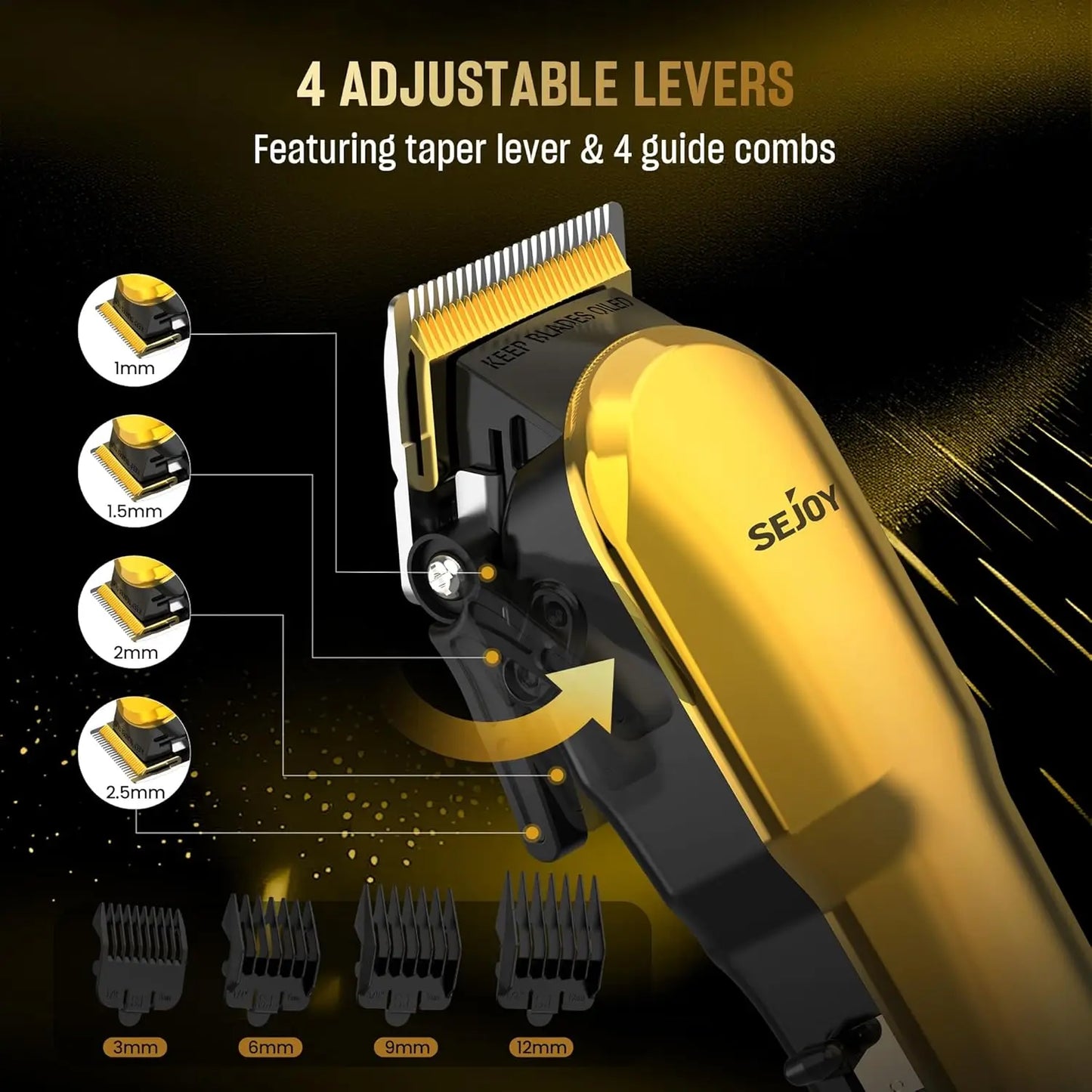 Sejoy Hair Clippers for Men, Professional Hair Trimmer.