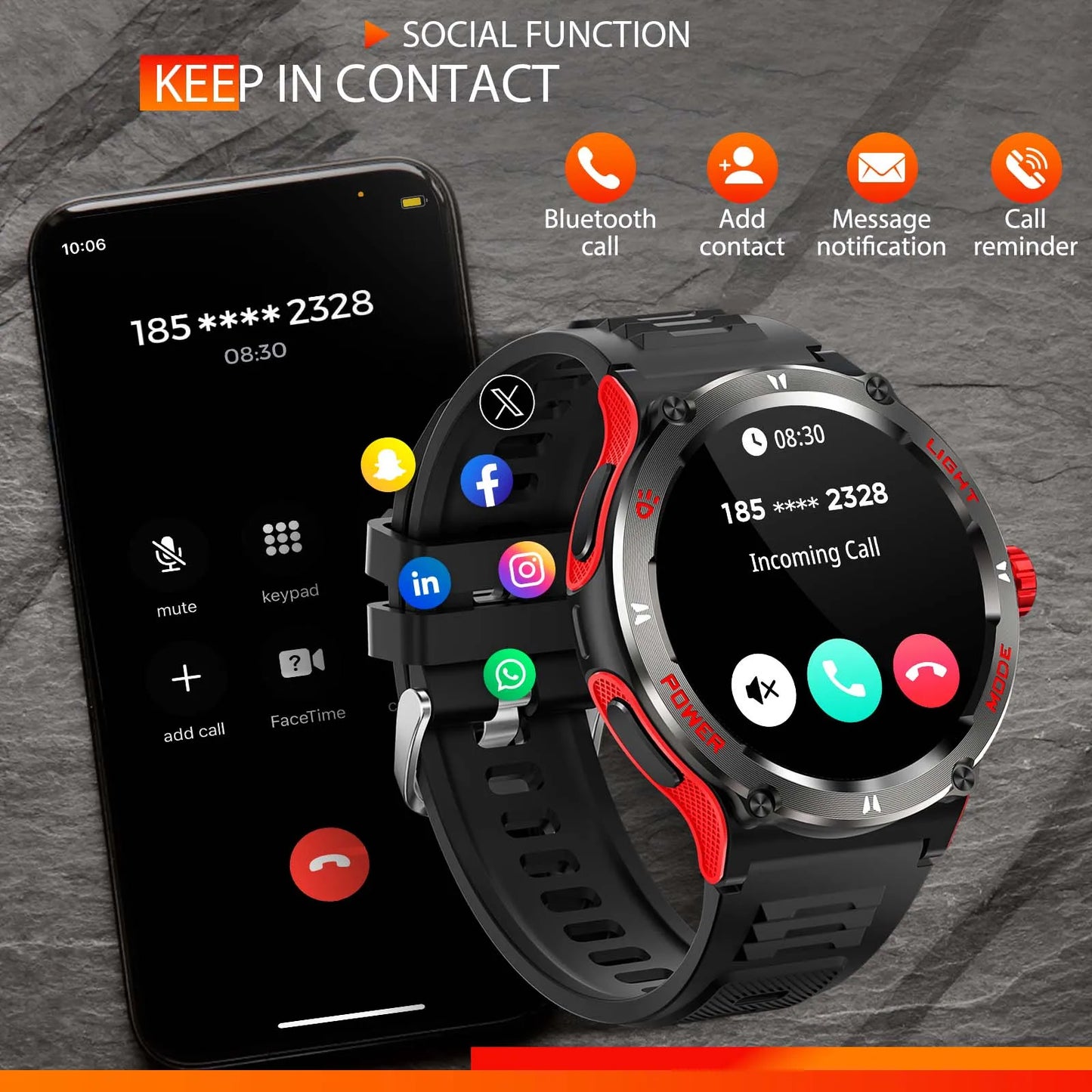 LaNikar Smart Watch 3ATM Waterproof Men Sport .