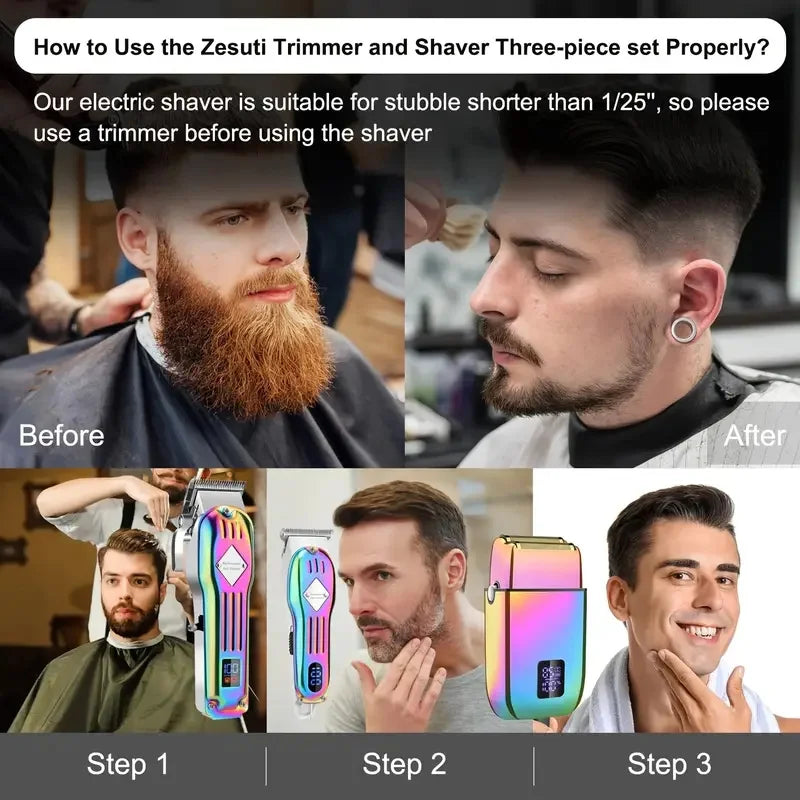 3pcs Electric Razor Shaver .