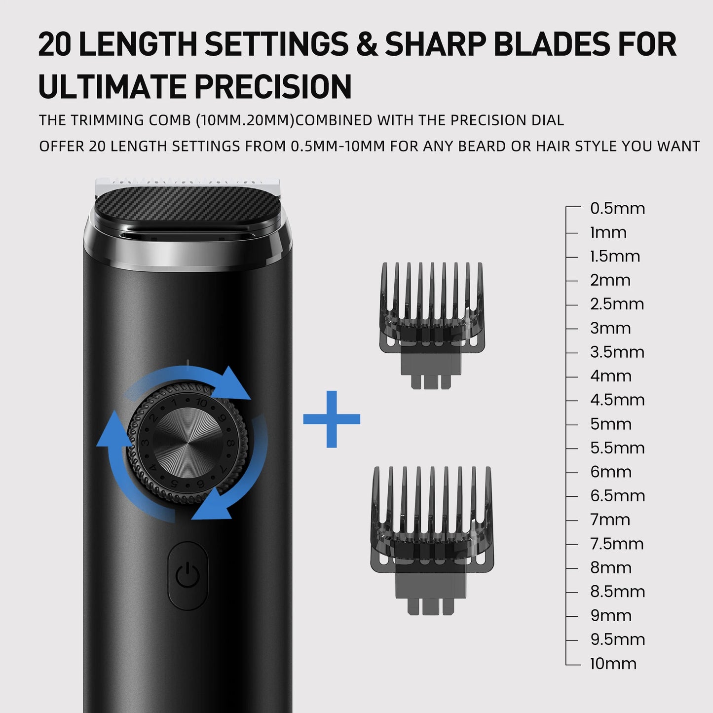 Hair Trimmer Grooming Kit Rechargeable for Men.