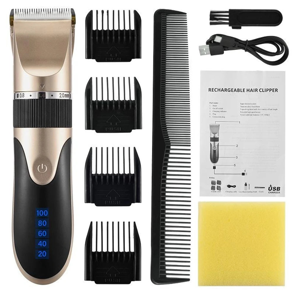 Professional Hair Clipper with Battery Power .