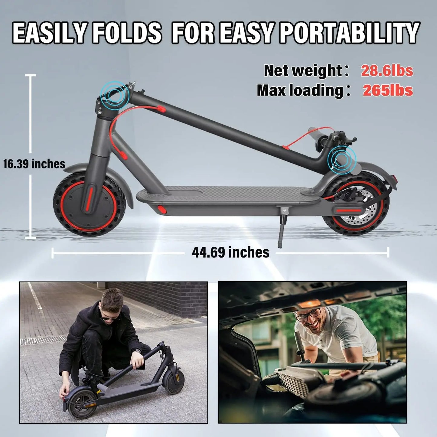 350W Adults Electric Scooter Max Speed .