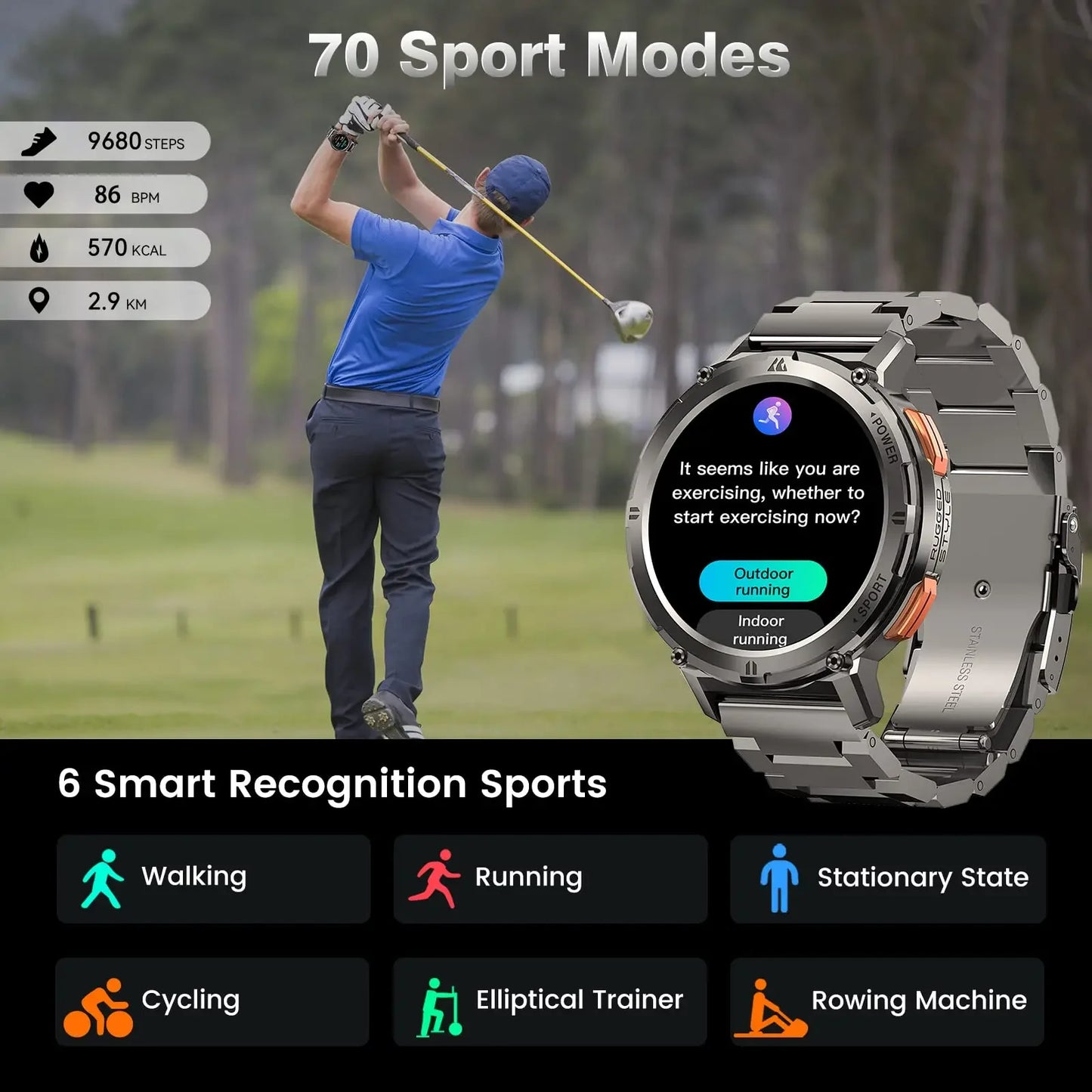 KOSPET TANK T2 Ultra Smartwatches For Men
