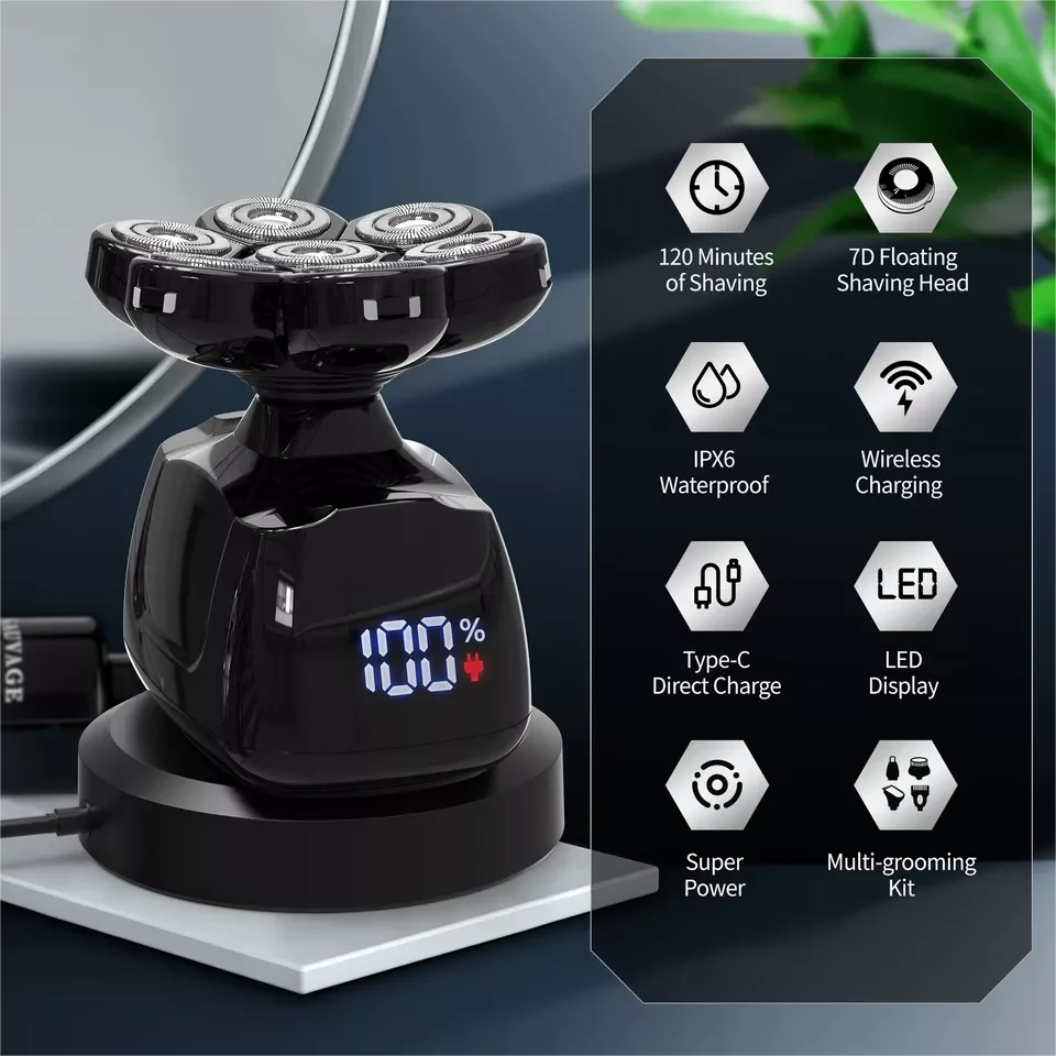 SEJOY 6-in-1 Multifunctional 7D Head Shavers .