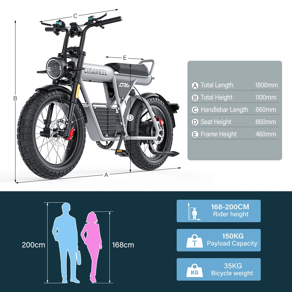 Coswheel Electric Bike Motorcyle Drit EBike.