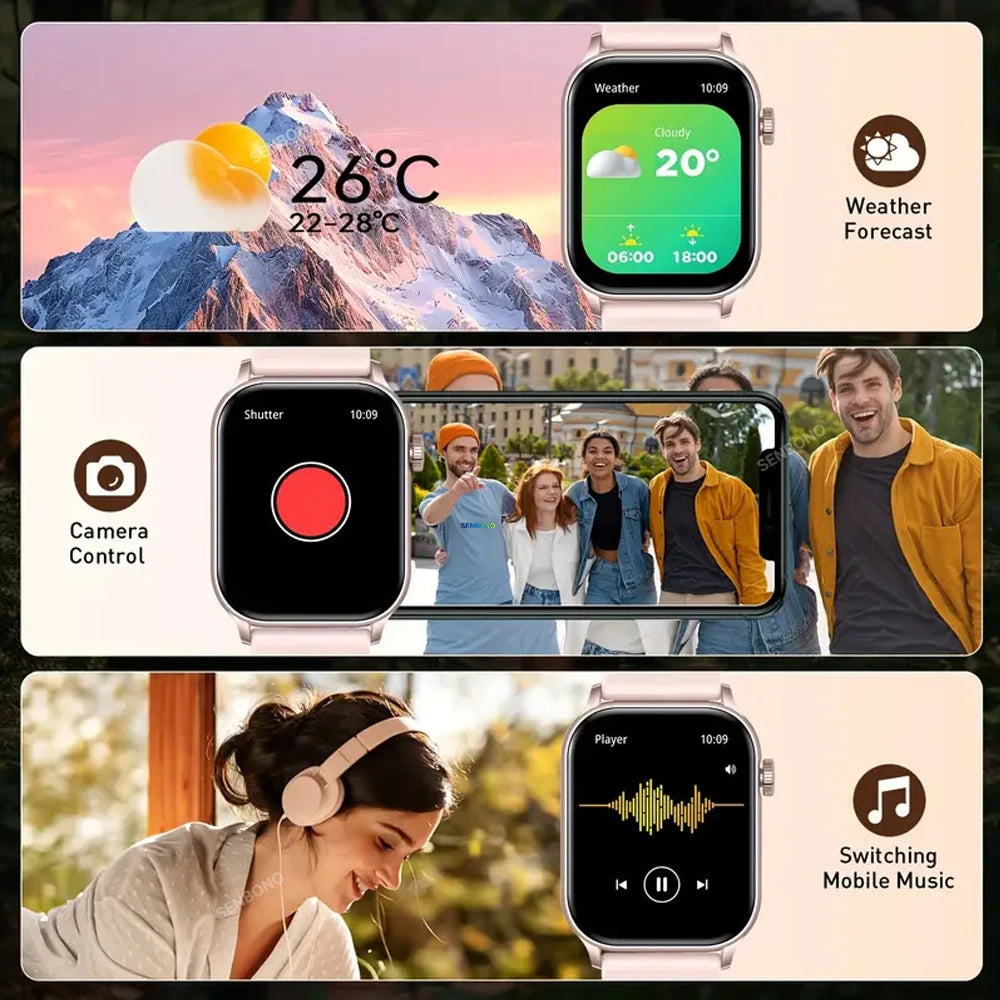 Smart Watch Bluetooth Call LED Flashlight Men, Women.
