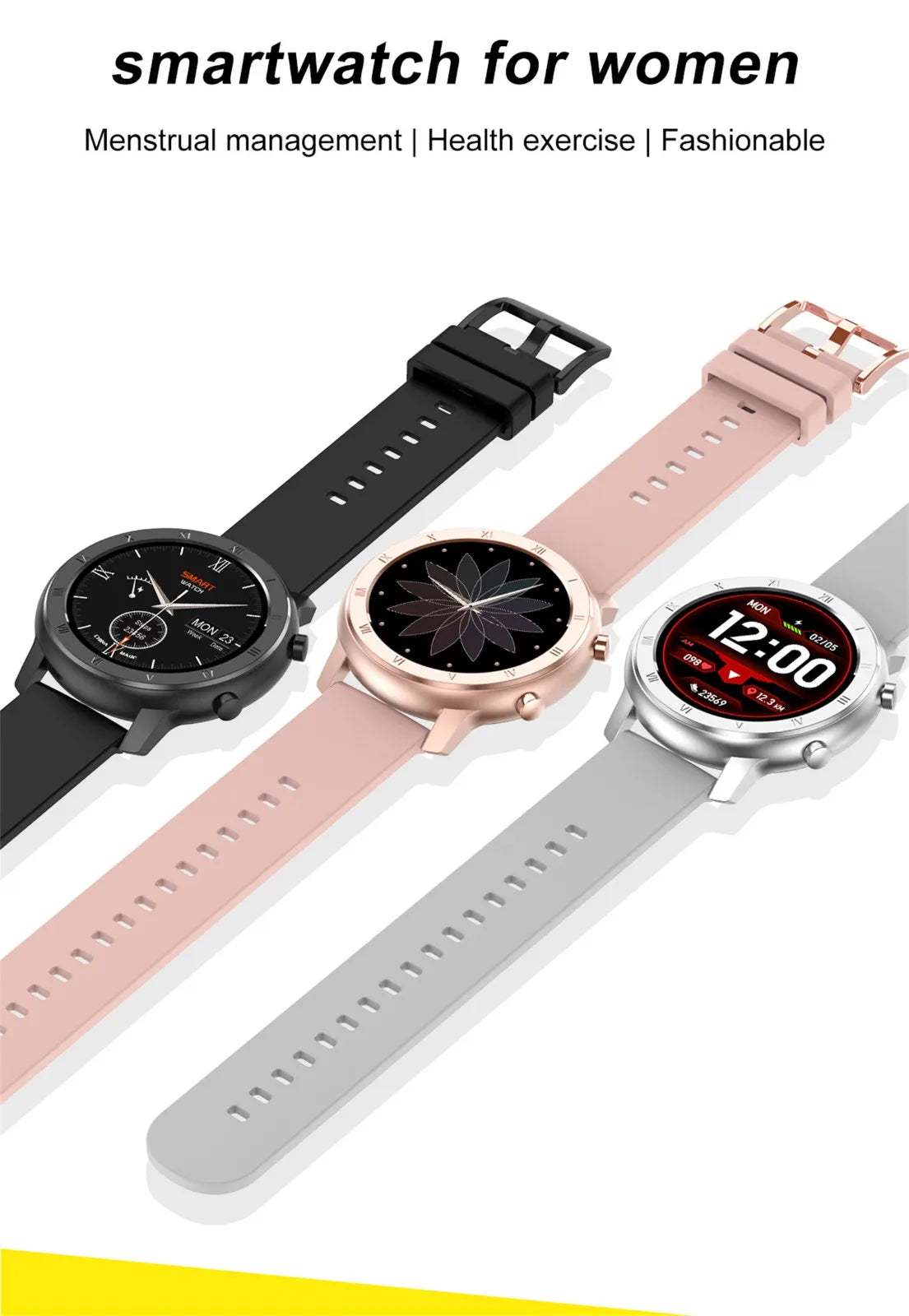 Full Touch Smart Watch Women Waterproof Bracelet .