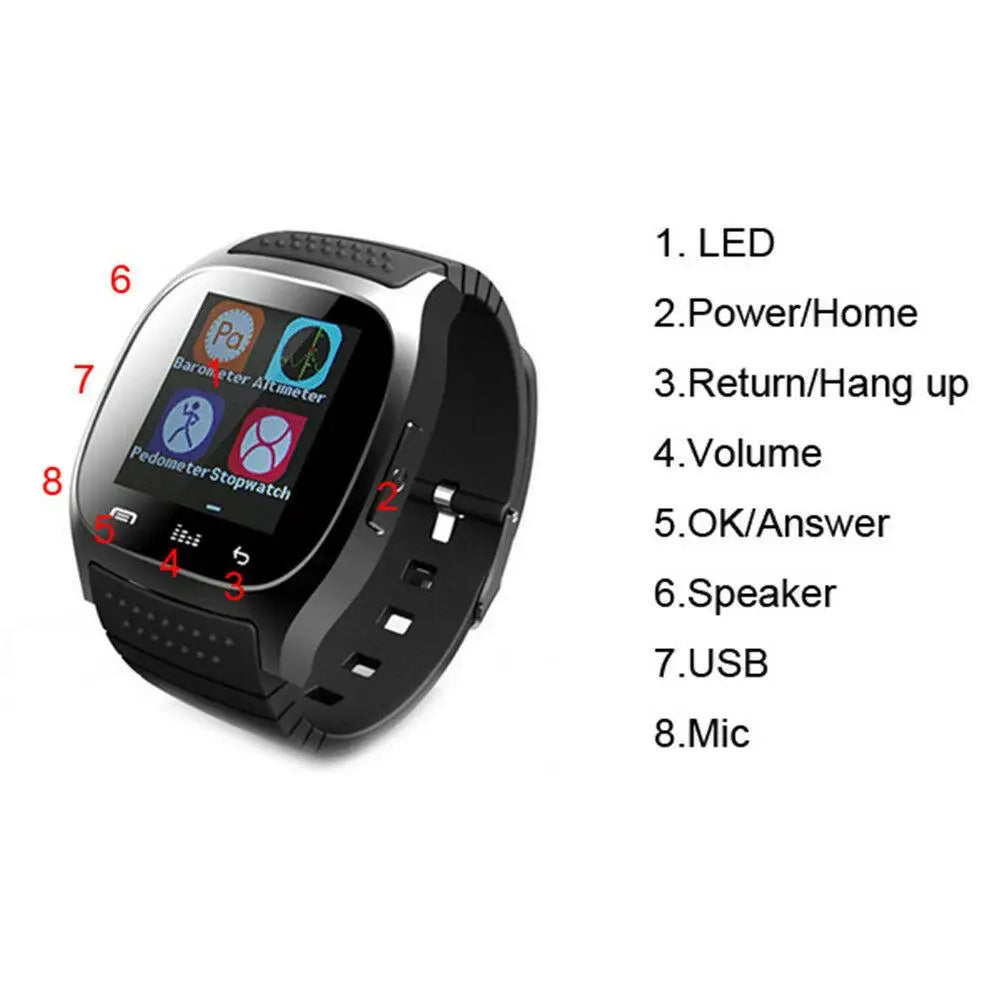 Touch Screen  Women, Men Smartwatch .