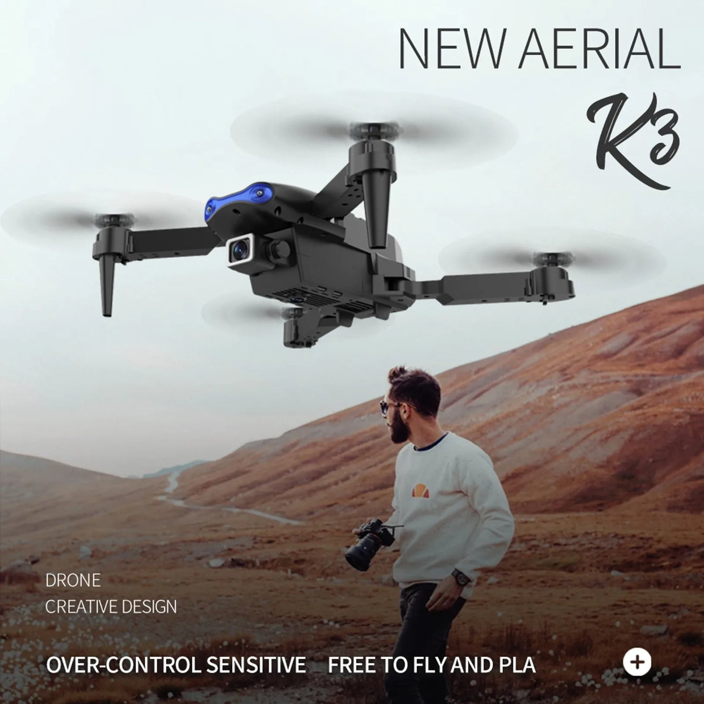 Mini-Drone 4K HD Dual Camera Wifi Helicopter .