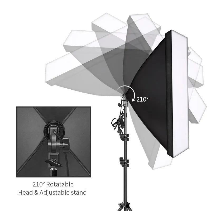 Photography Softbox Lighting Kits System .