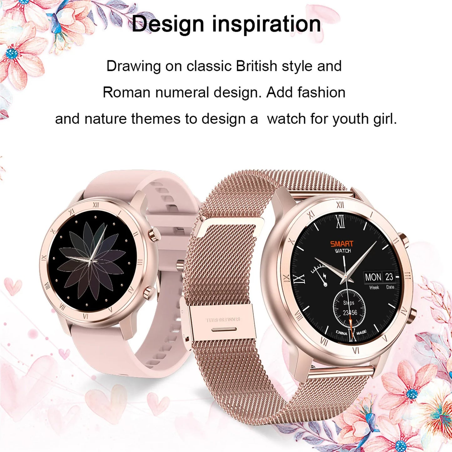 Full Touch Smart Watch Women Waterproof Bracelet .