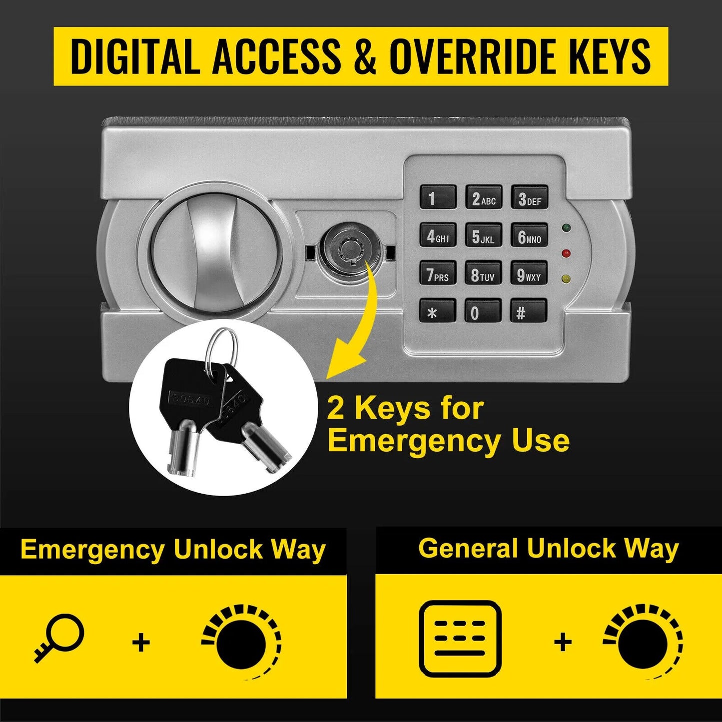 VEVOR Electronic Safe Deposit Box With Drop Slot .