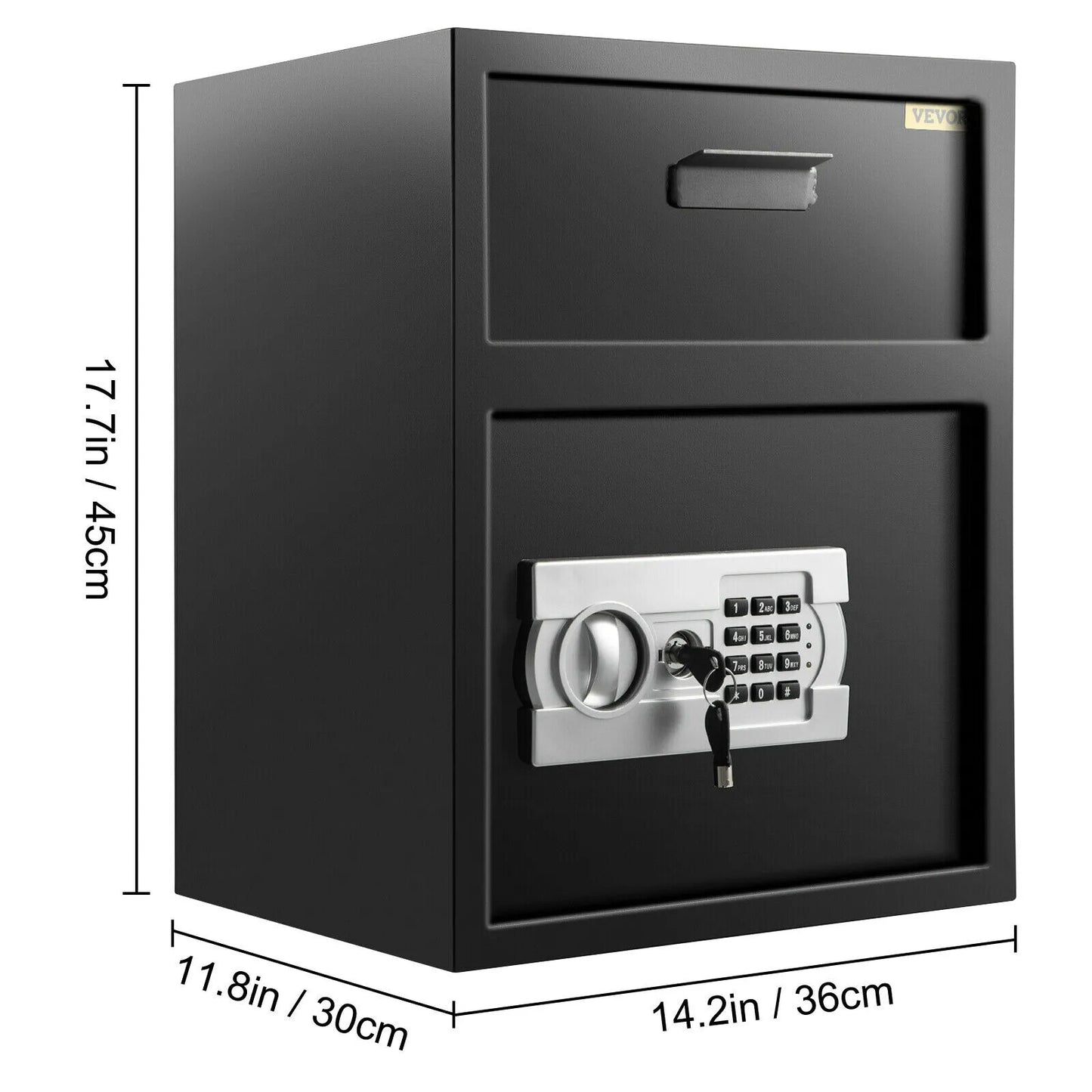 VEVOR Electronic Safe Deposit Box With Drop Slot .