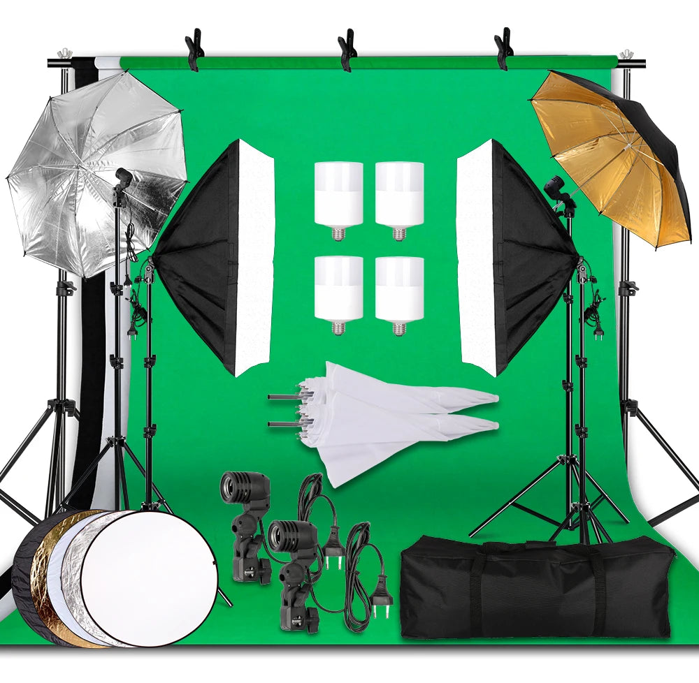 Photography Lighting Kit Umbrella Photo Background .