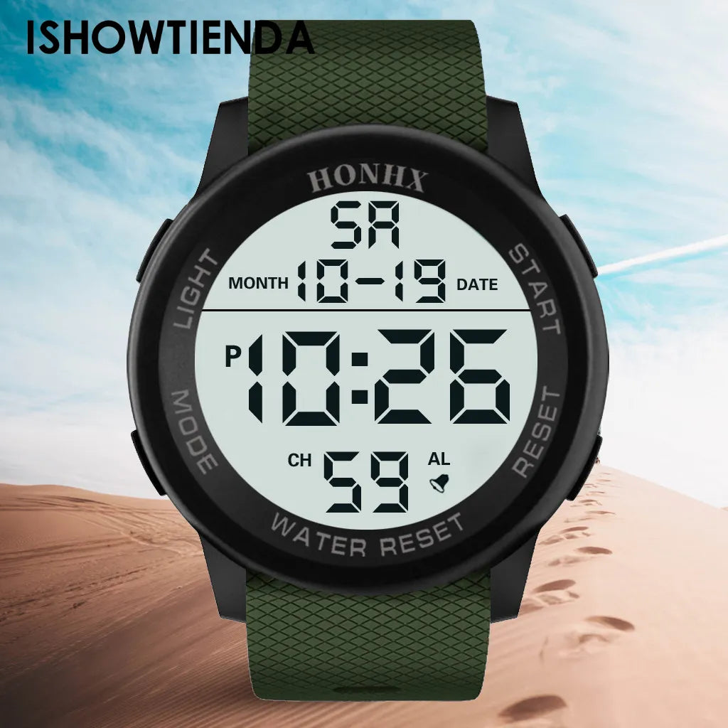 Luxury Men Analog Digital Watches, Military sport.