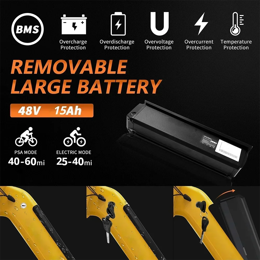 three wheel Electric Bike 500W Motor .