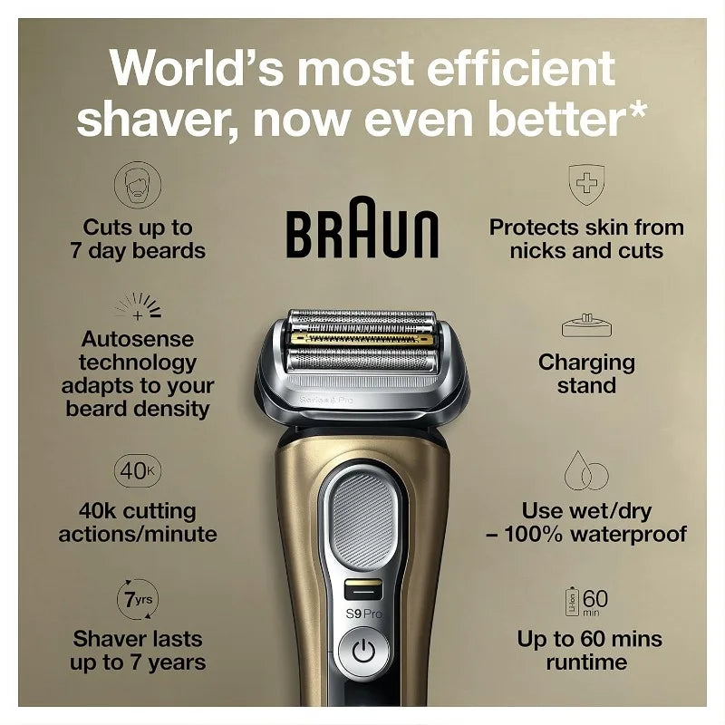 Electric Razor for Men, Waterproof Foil.