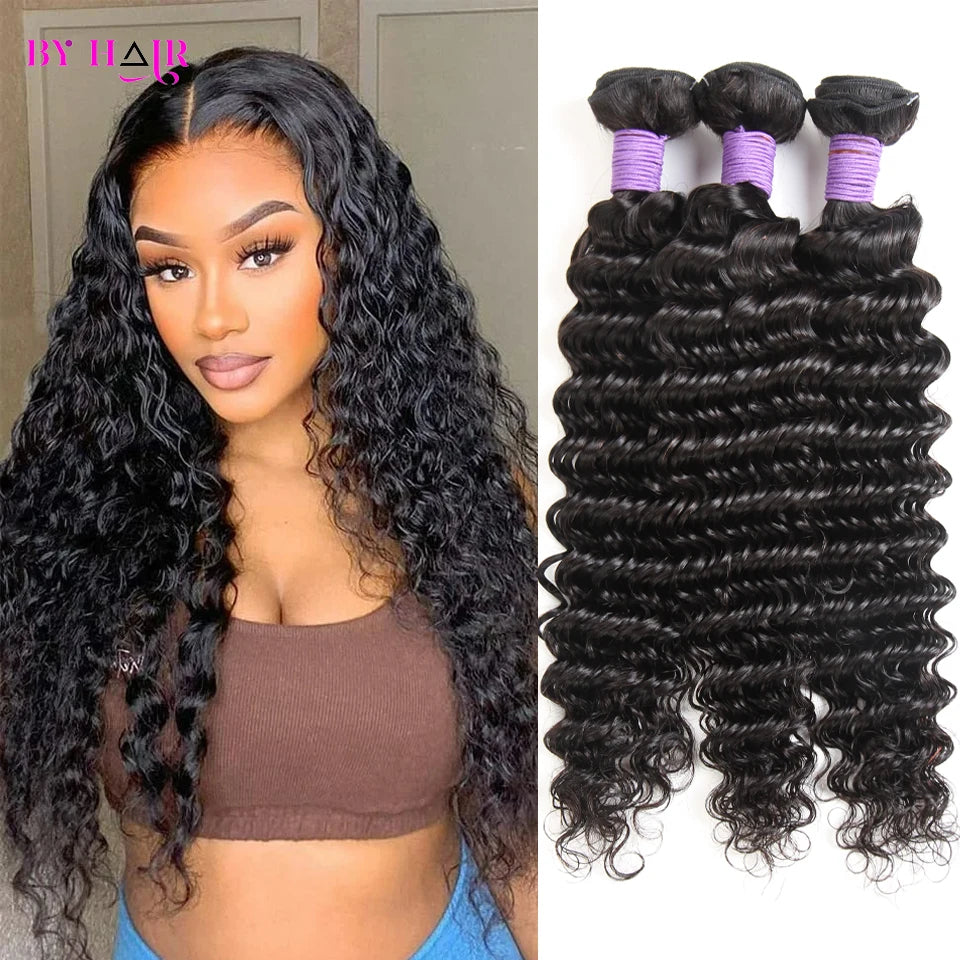 Deep Wave Bundles 100% Human Hair .