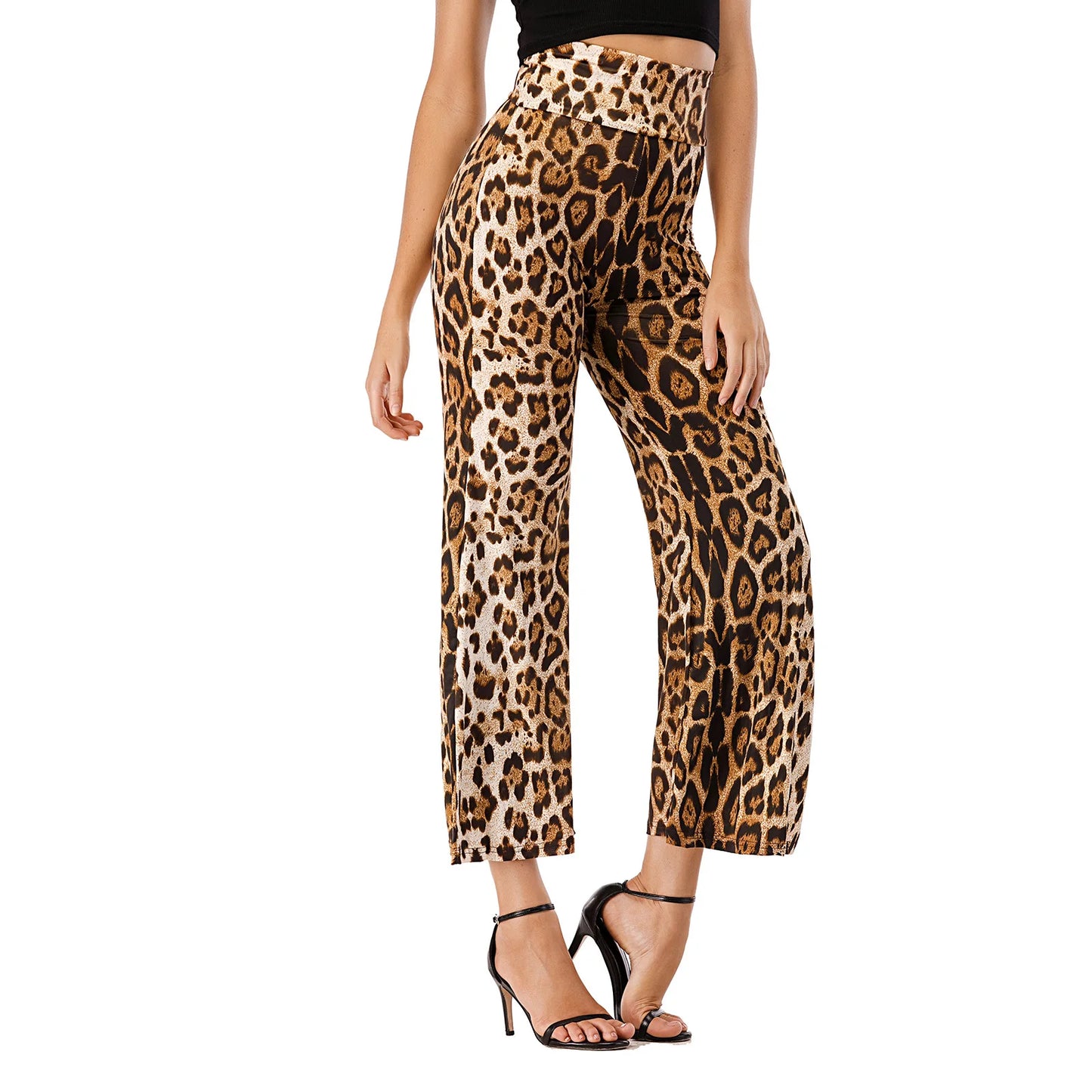 Women Yoga Pencil Pants Leopard Print .