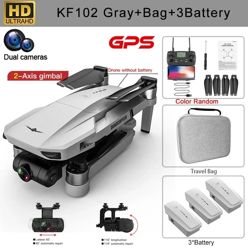 KF102 GPS Drone 4K Professional Dual HD Camera.