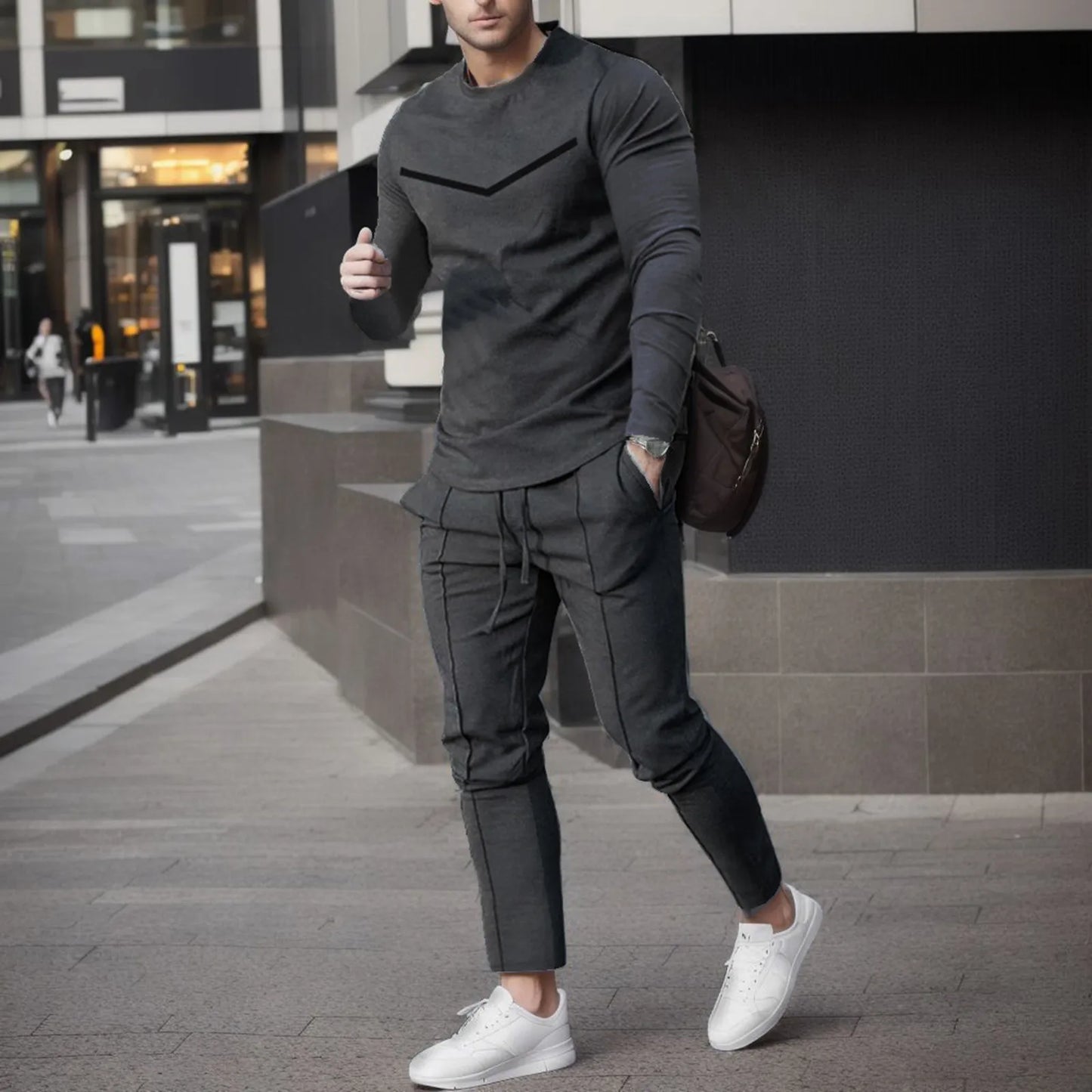 Men 2 Piece Outfits Spring Autumn .