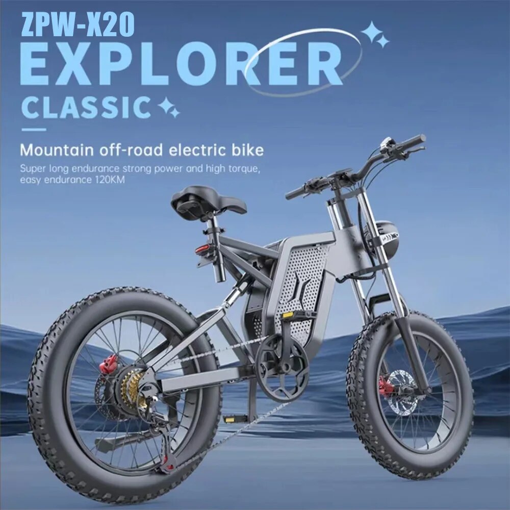 ZPW X20 Hydraulic brake EBike 2000W Mountain Electric .