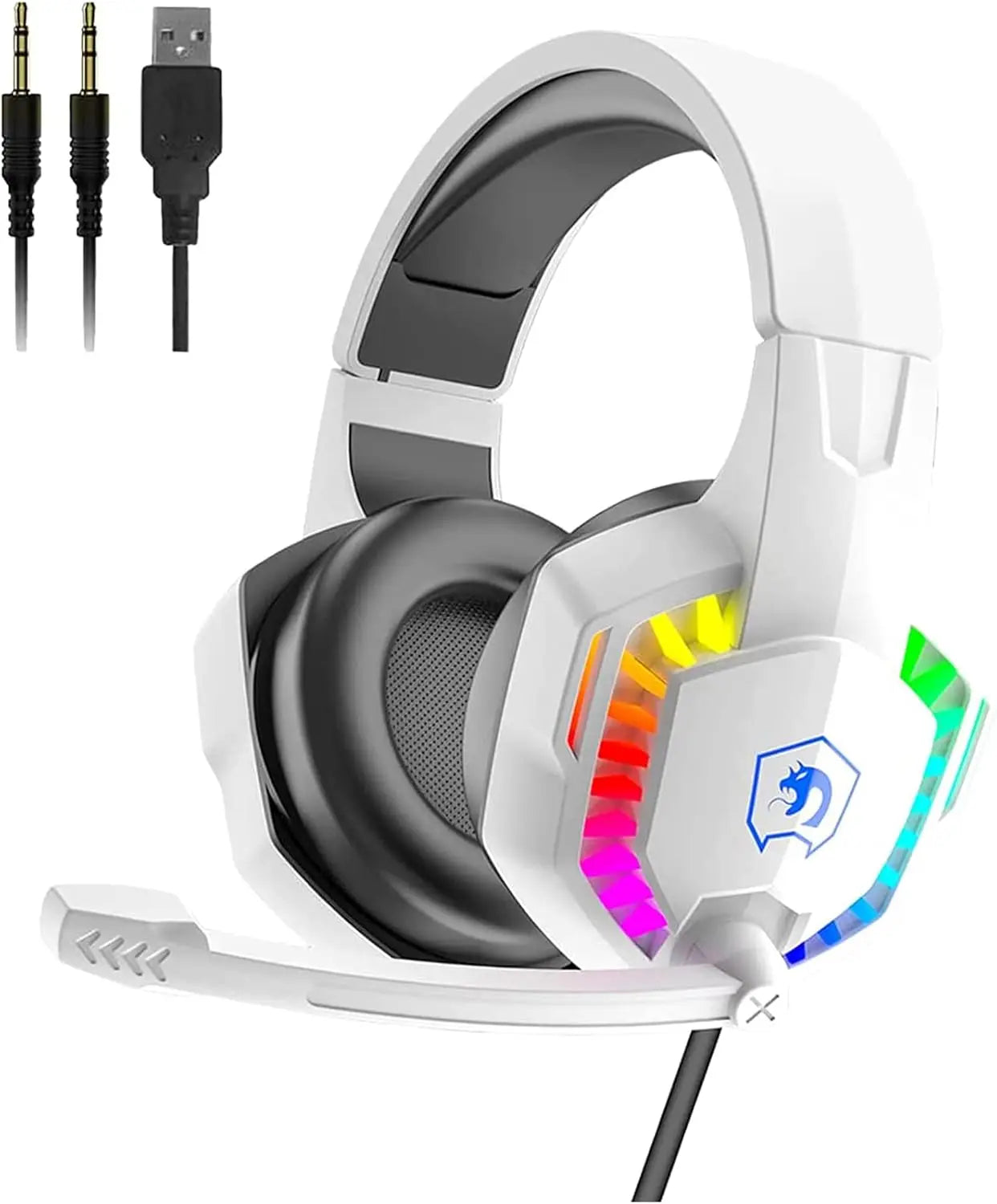 Wired Gaming Headset RGB Backlight Headphone.