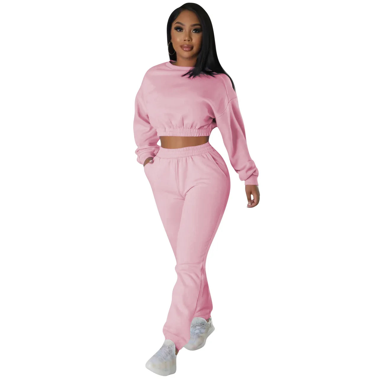 Prowow Women Tracksuits Crop Sweatshirts Pant Two Piece .