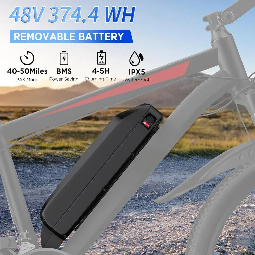 Electric Bike, 26'' 750W Removable Battery.