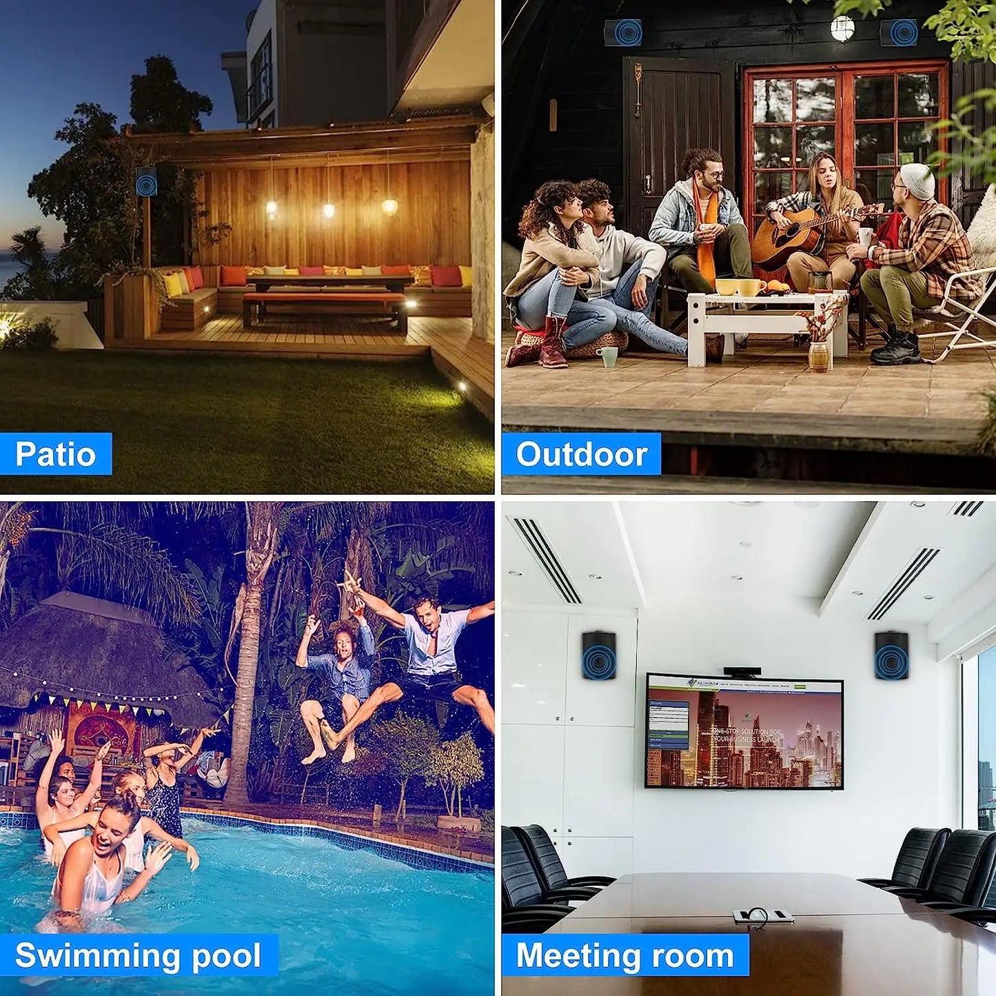 Indoor Outdoor Waterproof Dual Speakers Home Theater .