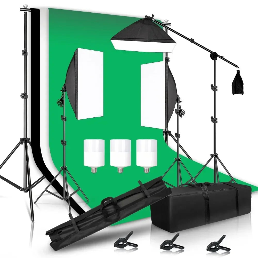 Photography Background Support Softbox Lighting Kit Photo .