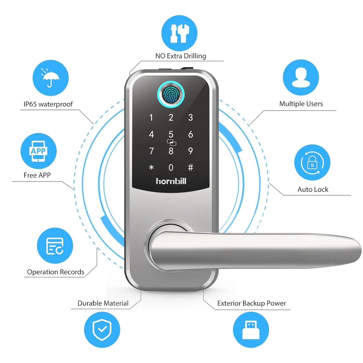 Fingerprint Wifi Smart Door Lock Electronic Remote .