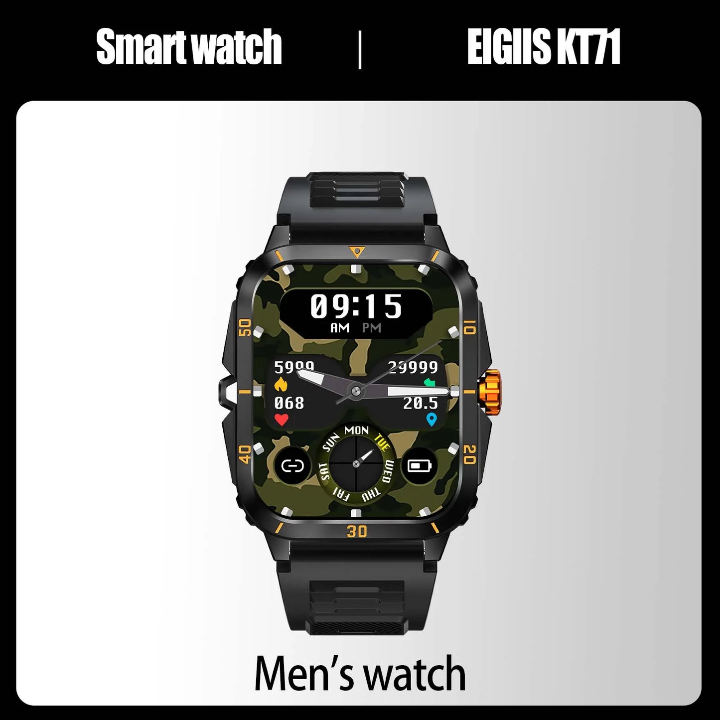 EIGIIS Smart Watch 3ATM Waterproof .