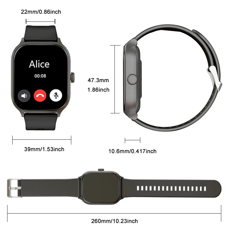 Smart watch, wireless calling/dial, for iPhone/Andriod.