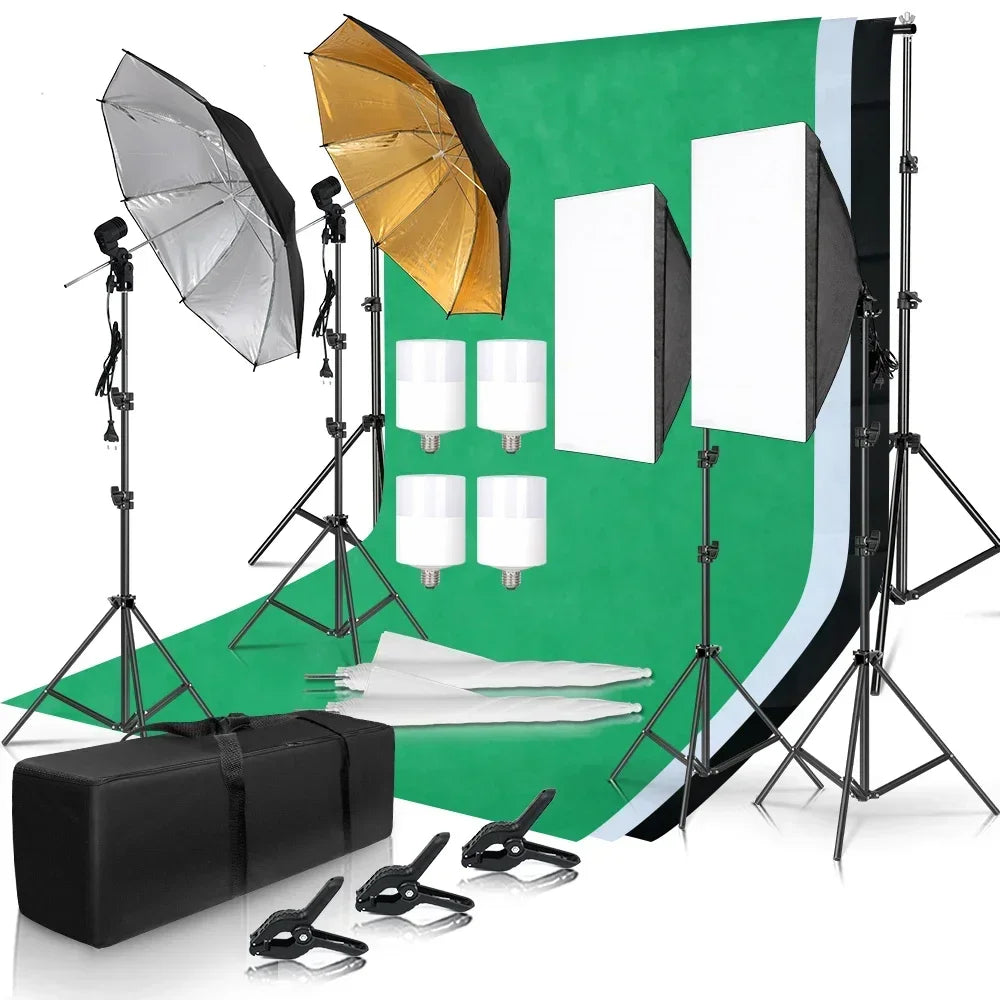 Photography Background Support Softbox Lighting Kit Photo .