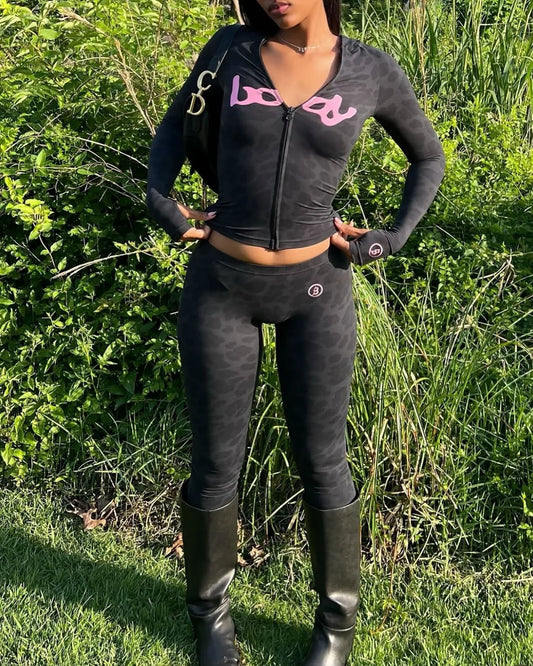 Autumn New Style Cross-borde Letter-Printed Hooded.