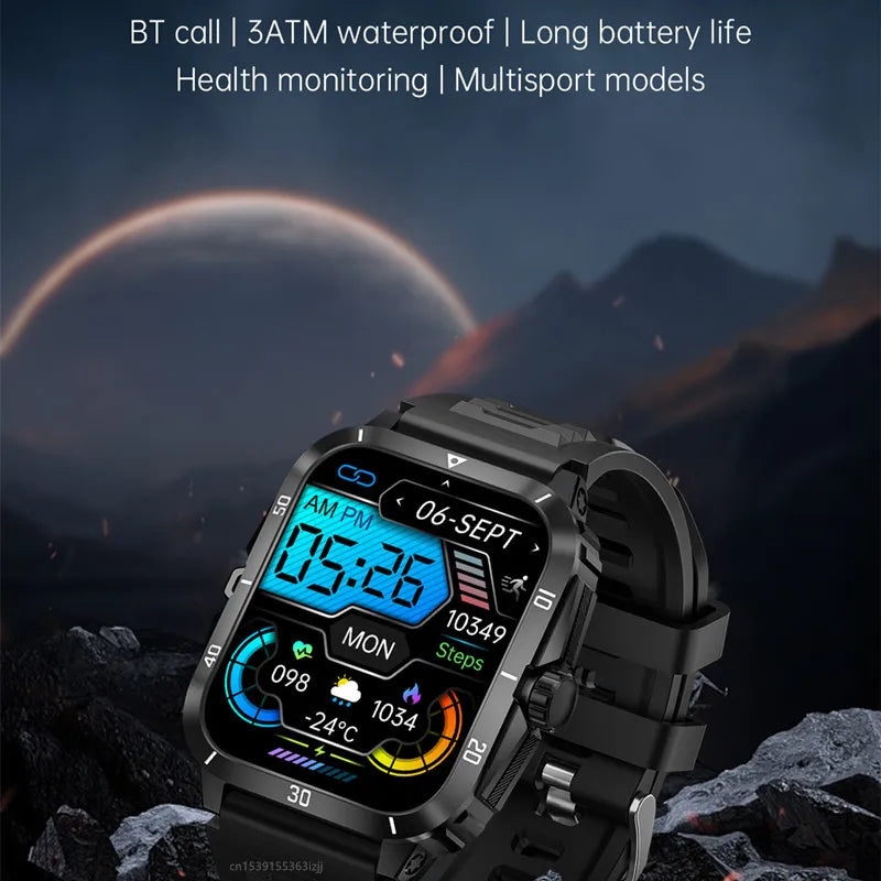 Smart Watch  Men Ourdoor Sports Fitness Screen Bluetooth .