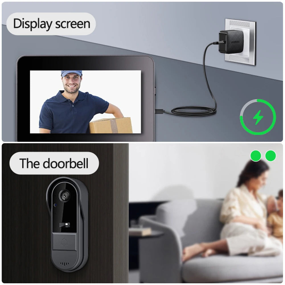 2.4G WiFi Wireless Video Doorbell .