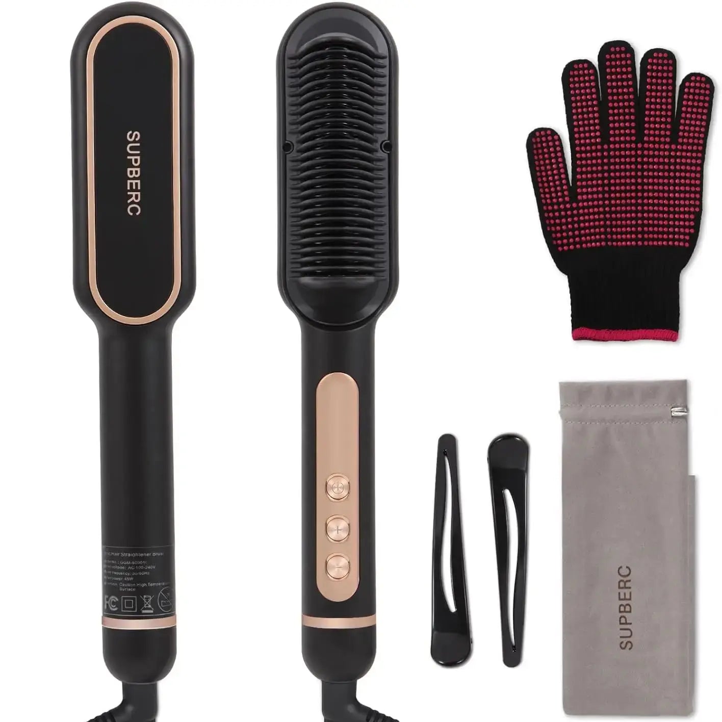 Negative Ionic Hair Straightener Brush, Fast Heating,.