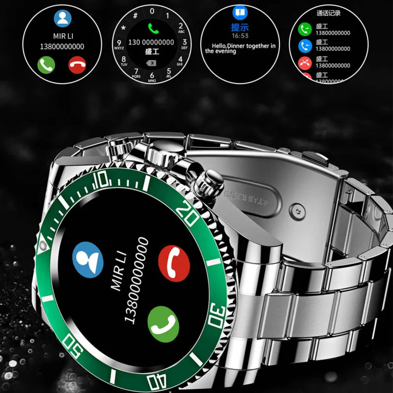 2024 Men Business Smart Watch Steel Belt .