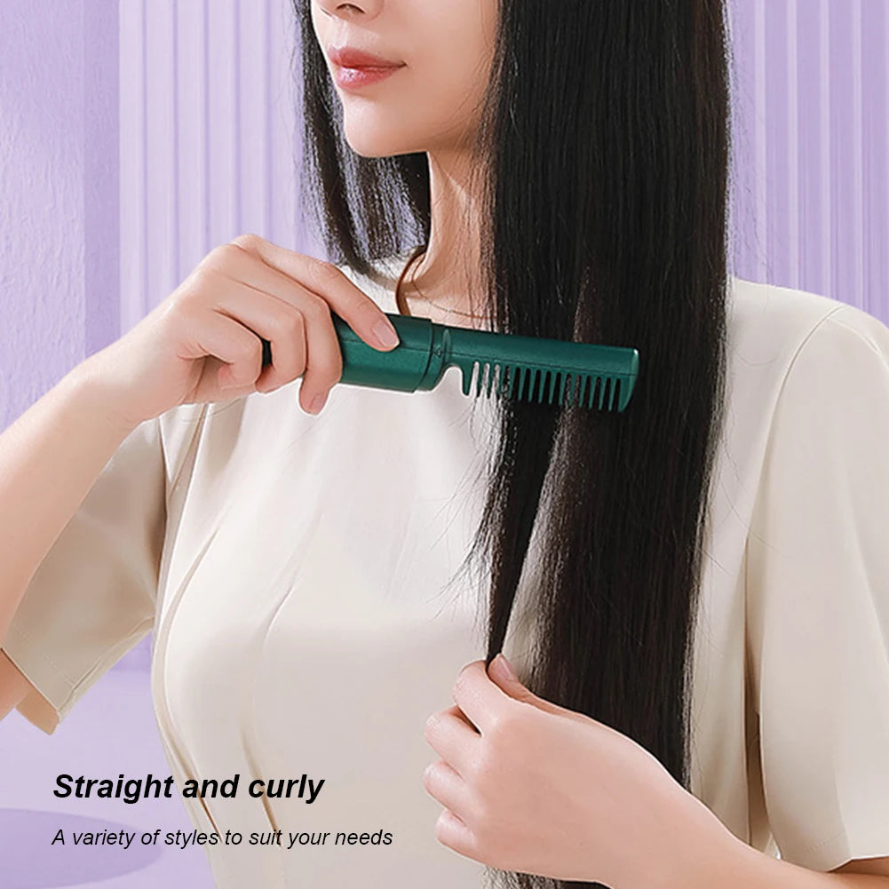 Hair Straightener Brush Lightweight & Rechargeable Straightener Electric.