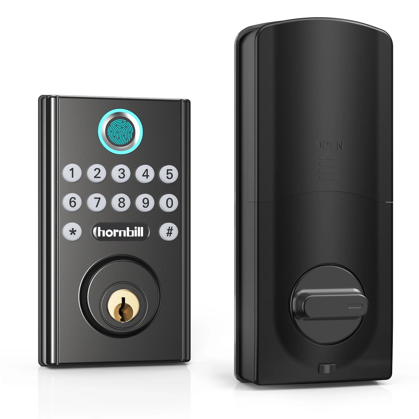 Hornbill Keyless Entry Door Lock Front Biometric .