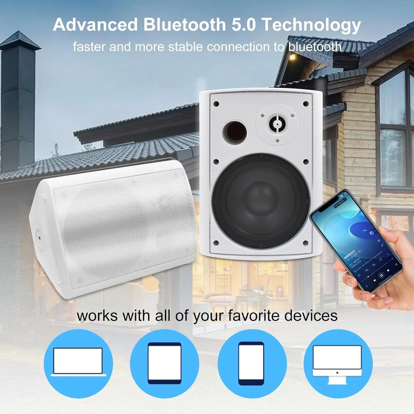 Indoor Outdoor Bluetooth Speakers.